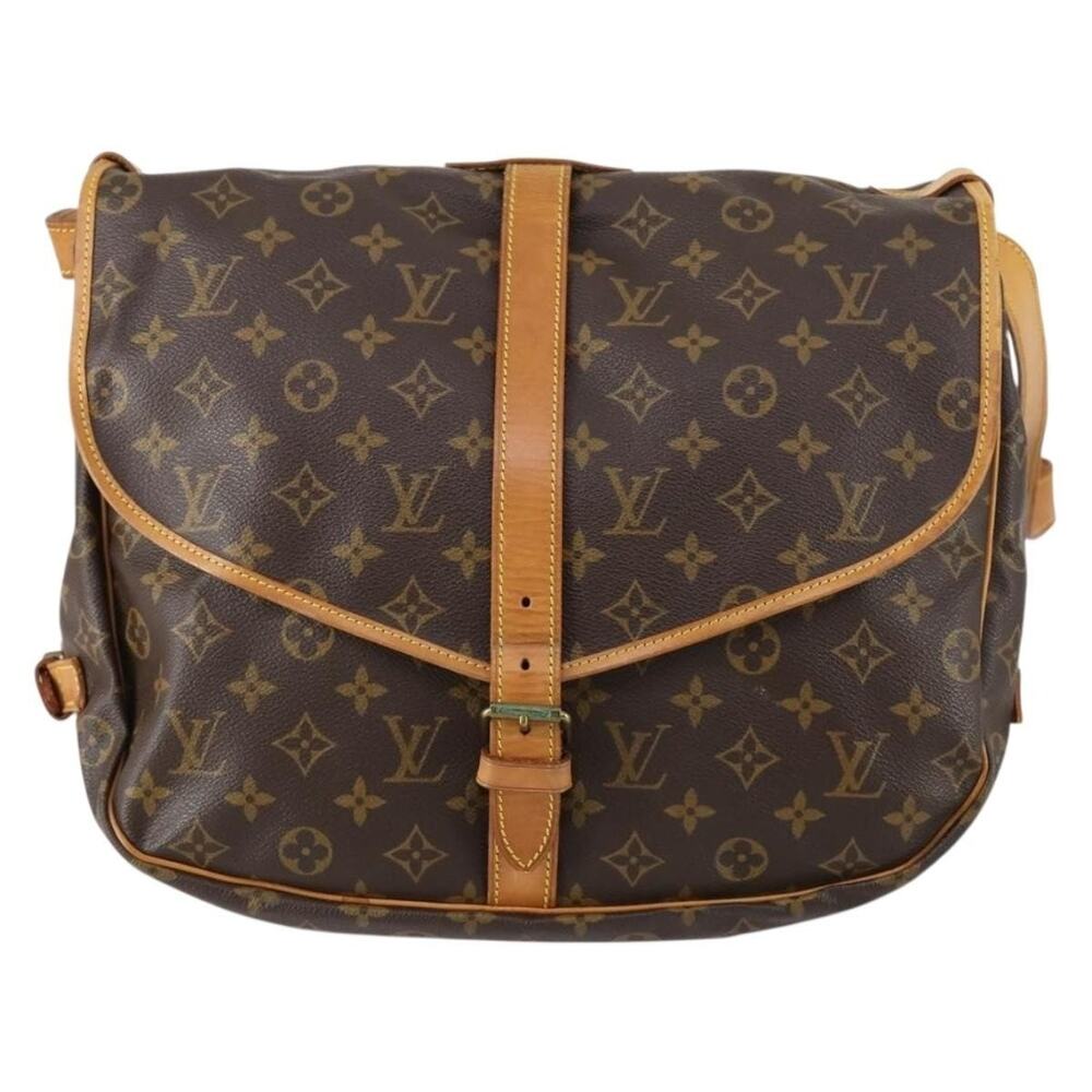 Louis Vuitton Monogram Saumur 35 Shoulder Bag Brown